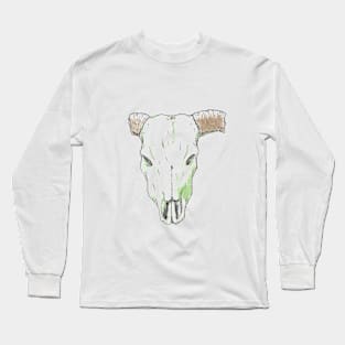 Western Gothic :: Bovine Memento Mori Long Sleeve T-Shirt